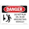 Signmission OSHA Danger Sign, Do Not Play On In Or Around, 24in X 18in Decal, 18" W, 24" L, Landscape OS-DS-D-1824-L-2510 - alternate 1